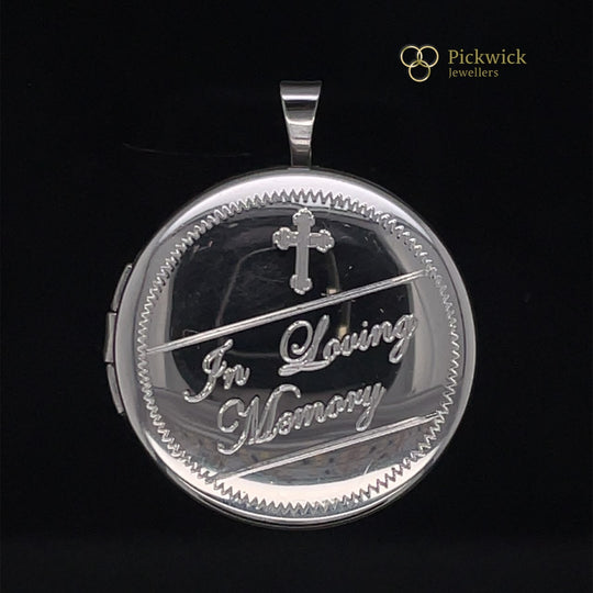 Sterling Silver 'In Loving Memory' Locket (NEW!)